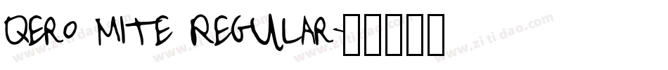 Qero Mite Regular字体转换